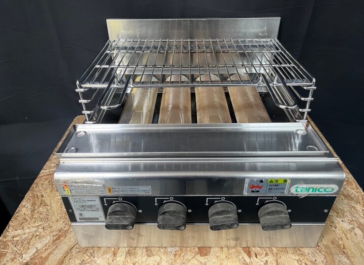 業務用 ガス上火式赤外線グリラー 焼物器 tanico TIG-70 都市ガス タニコー ガス赤外線グリラー［上火式］ TIG-90 都市ガス<br>【メーカー直送/後払い決済不可】<br>【焼き鳥機 焼き鳥焼き器 焼き鳥器  焼き鳥 コンロ 業務用】【厨房館】 タニコー ガス赤外線グリラー［下火式］ TMS-TIG-6 都市ガス13A タニコーTMS-TIG-