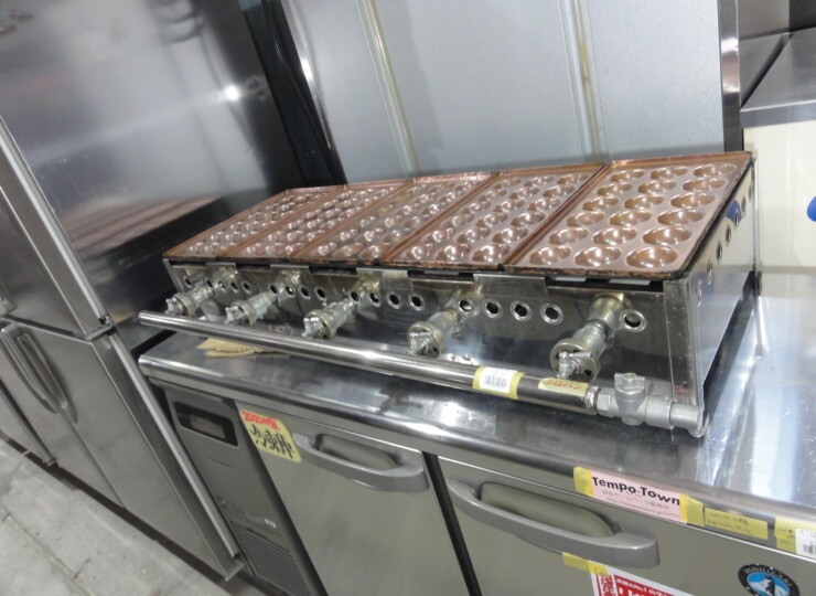 橿原店 5連たこ焼き機 LPガス 銅板 | 奈良の厨房機器、家電製品買取 